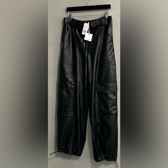 SIMKHAI Sofia Vegan Leather Cargo Pants - Picture 6 of 7